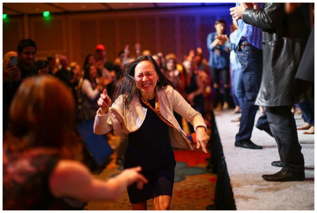 May Busch dancing at LaunchCon 2017