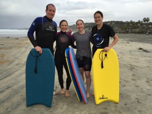 May Busch family boogie boarding