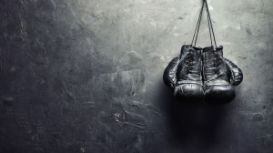 Old Boxing Gloves Hang On Nail