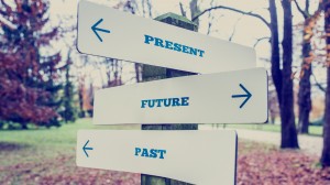 Present, Future and Past Sign Board