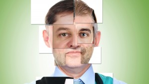 Collage of man's face