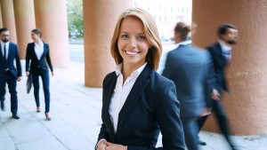 Smiling businesswoman