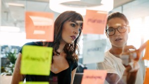 Creative professionals brainstorming new business ideas