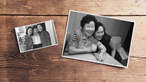 May Busch with mother and sister