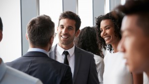 Business people at networking event